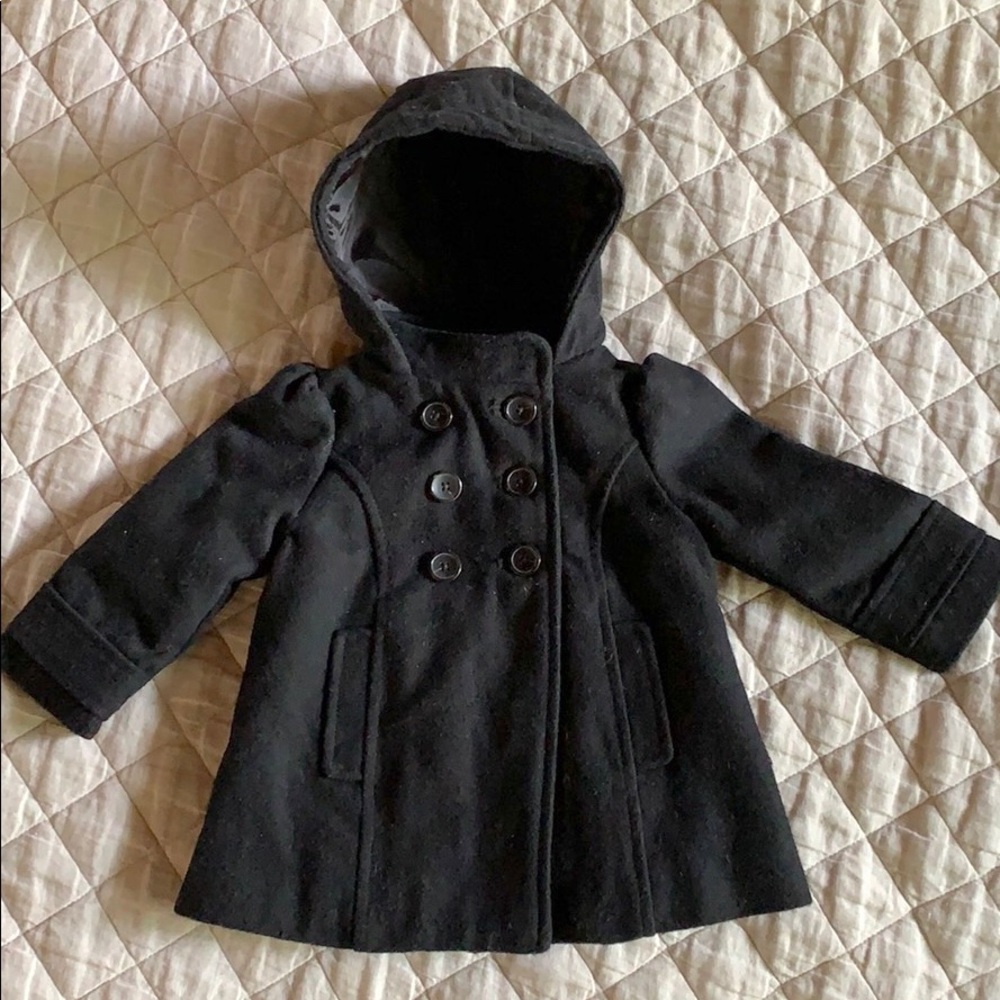 Old Navy Hooded Pea Coat - Girls 12-18 mo